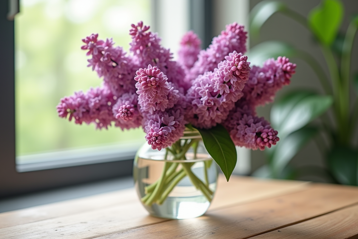 Fleurs de lilas fraîches dans un bol d