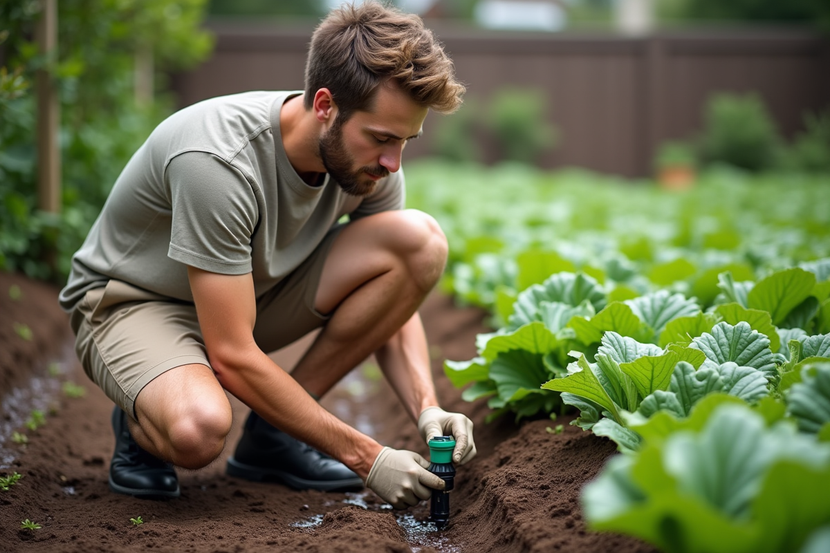 Jeune homme vérifiant l